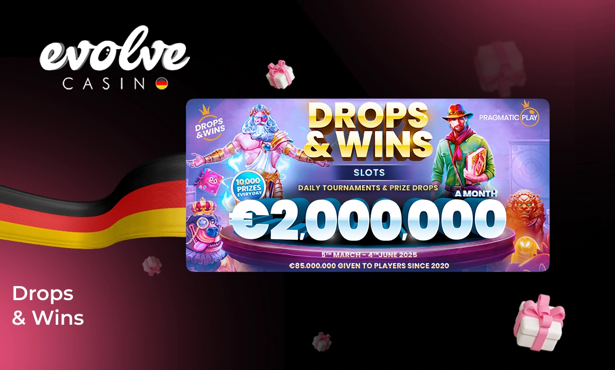 Evolve Casino Drop and Wins Bonus Übersicht