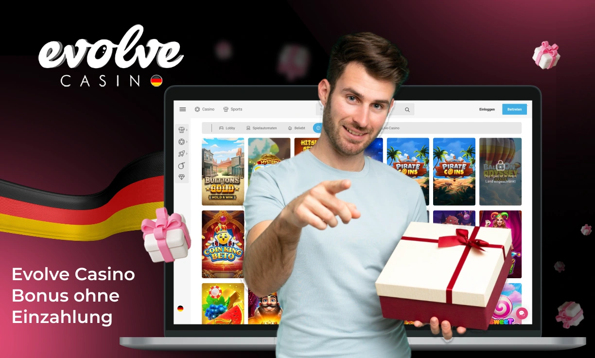 Evolve Casino bietet neuen Spielern Boni ohne Einzahlung