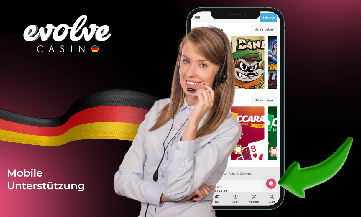 Evolve Casino 24/7 Kundenbetreuung