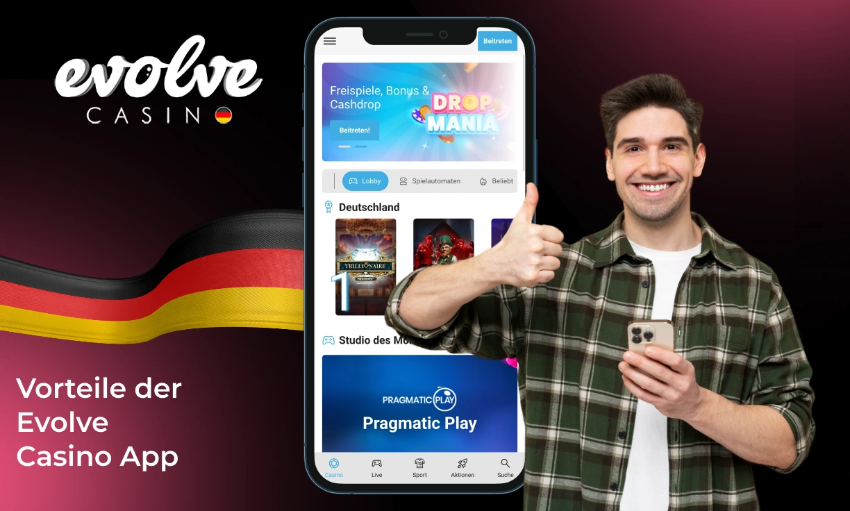 Vor- und Nachteile der Evolve Casino Handy-App