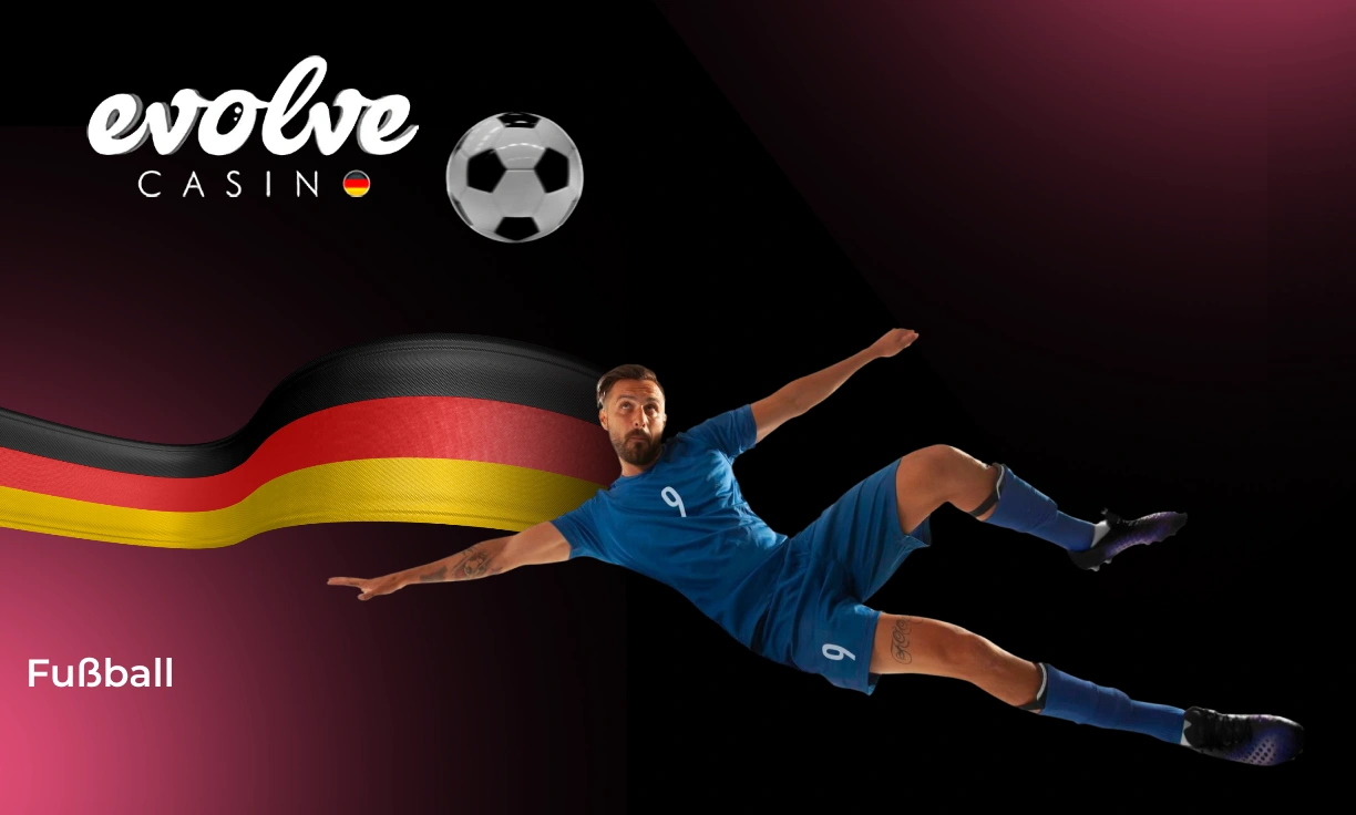 Wetten auf Fußball, einschließlich beliebter Meisterschaften, sind für alle registrierten Evolve Casino-Benutzer verfügbar